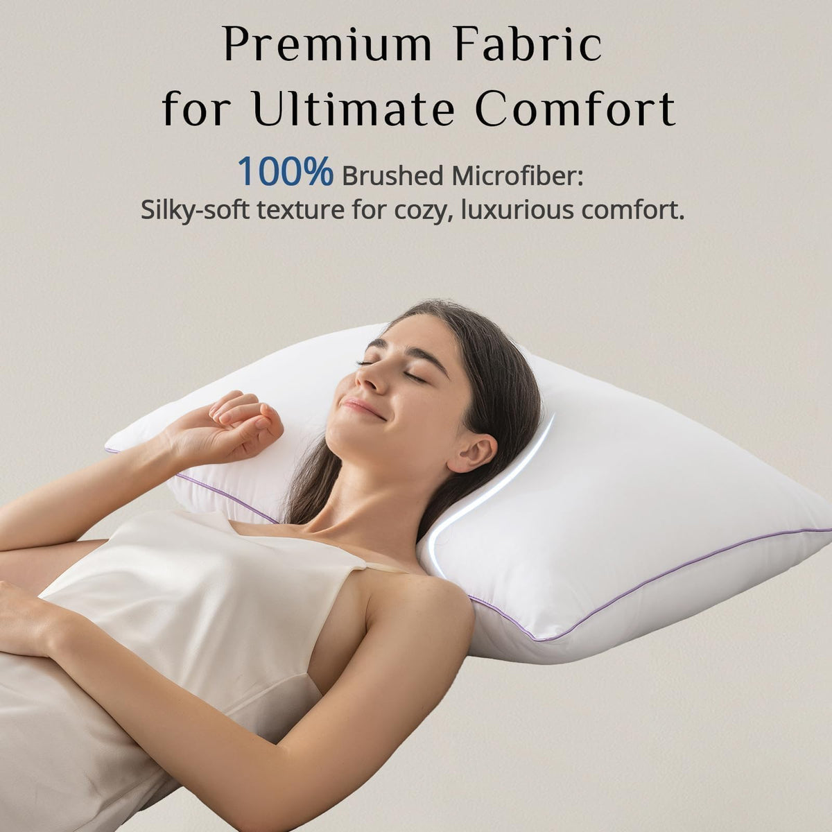 JOLLYVOGUE universal support for side, back, and stomach sleepers.