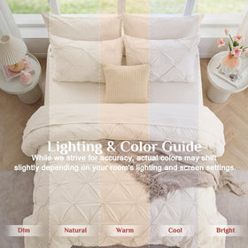 JOLLYVOGUE beige bedding creates warm, versatile bedroom ambiance