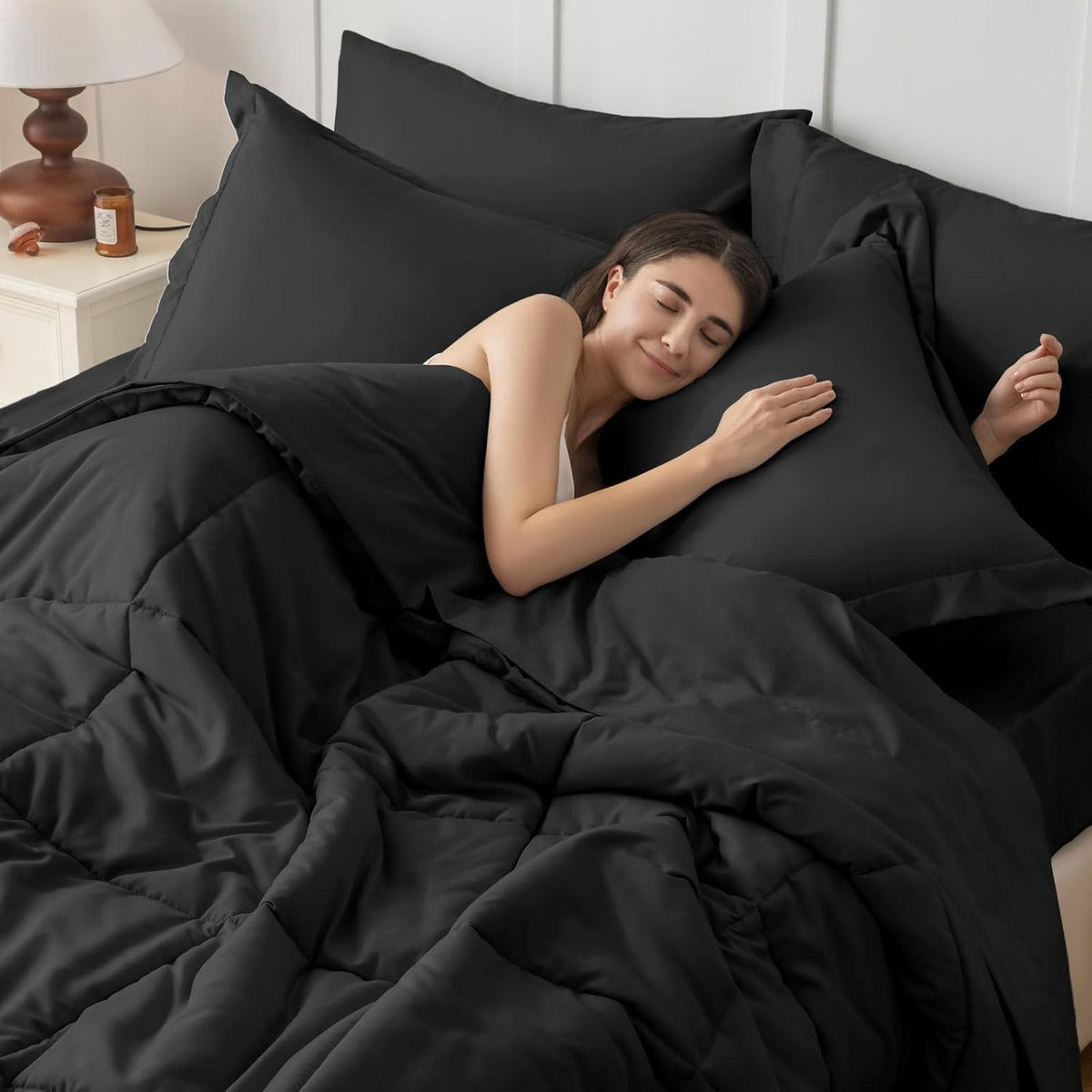 JOLLYVOGUE 104x96 inch comforter covers Cal King beds.