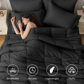 JOLLYVOGUE bedding with down-alternative filling for year-round plush warmth.