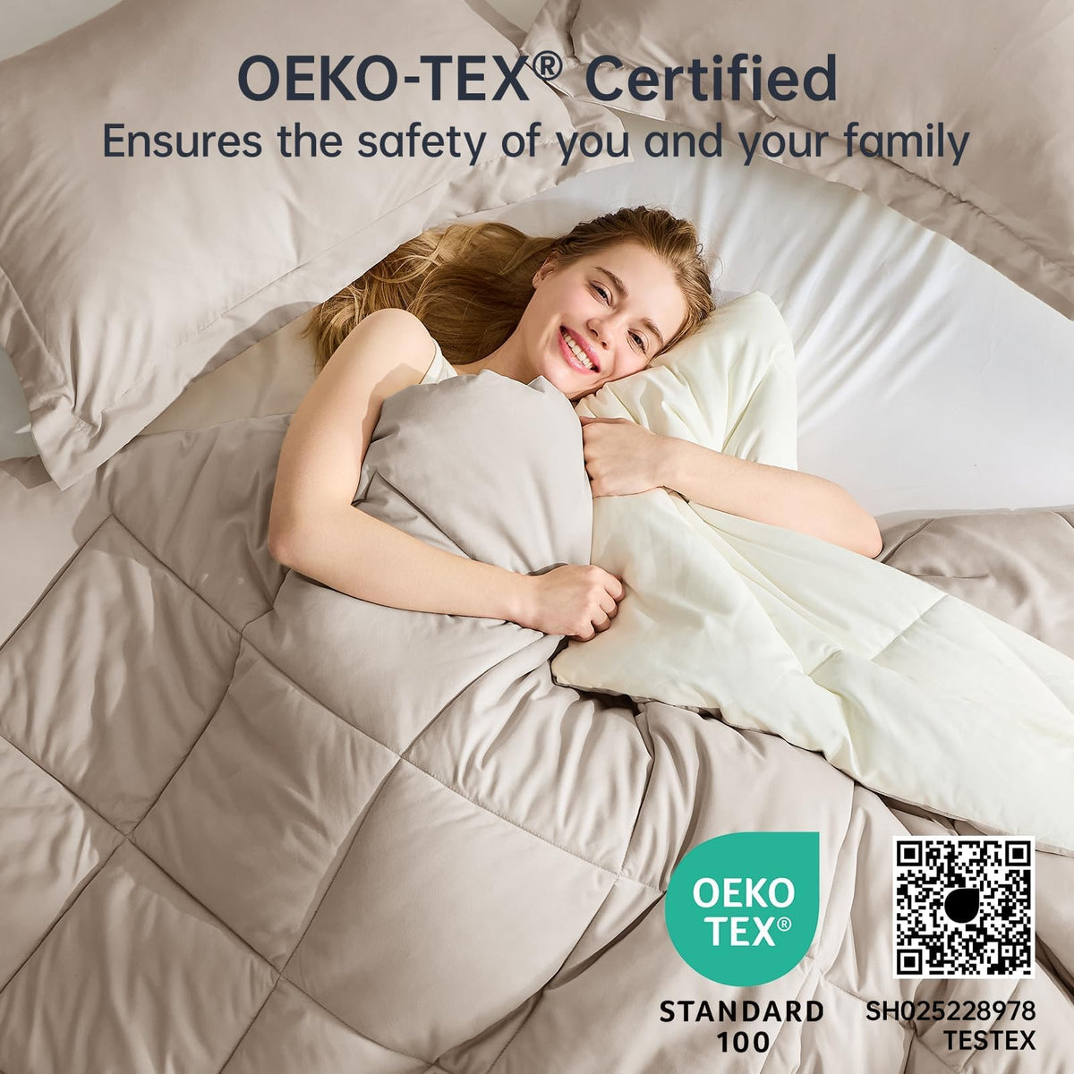 JOLLYVOGUE diamond quilting keeps fill evenly distributed and stylish