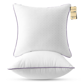 JOLLYVOGUE euro-size pillows set 2 offer plush comfort for bed and sofa.
