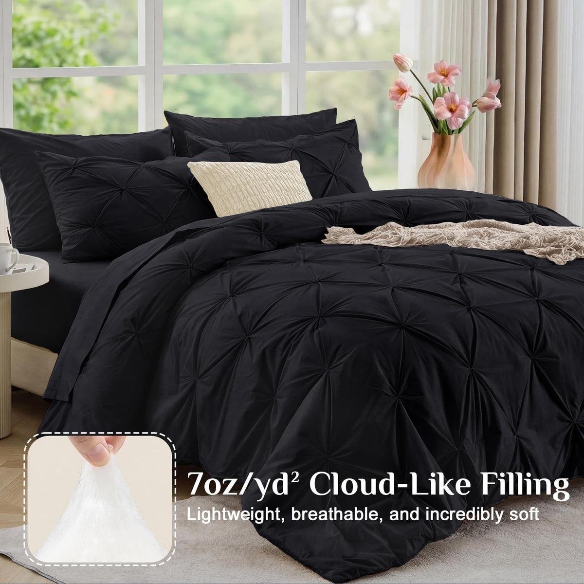 JOLLYVOGUE Fitted sheet 60x80 with secure 14 inch pocket