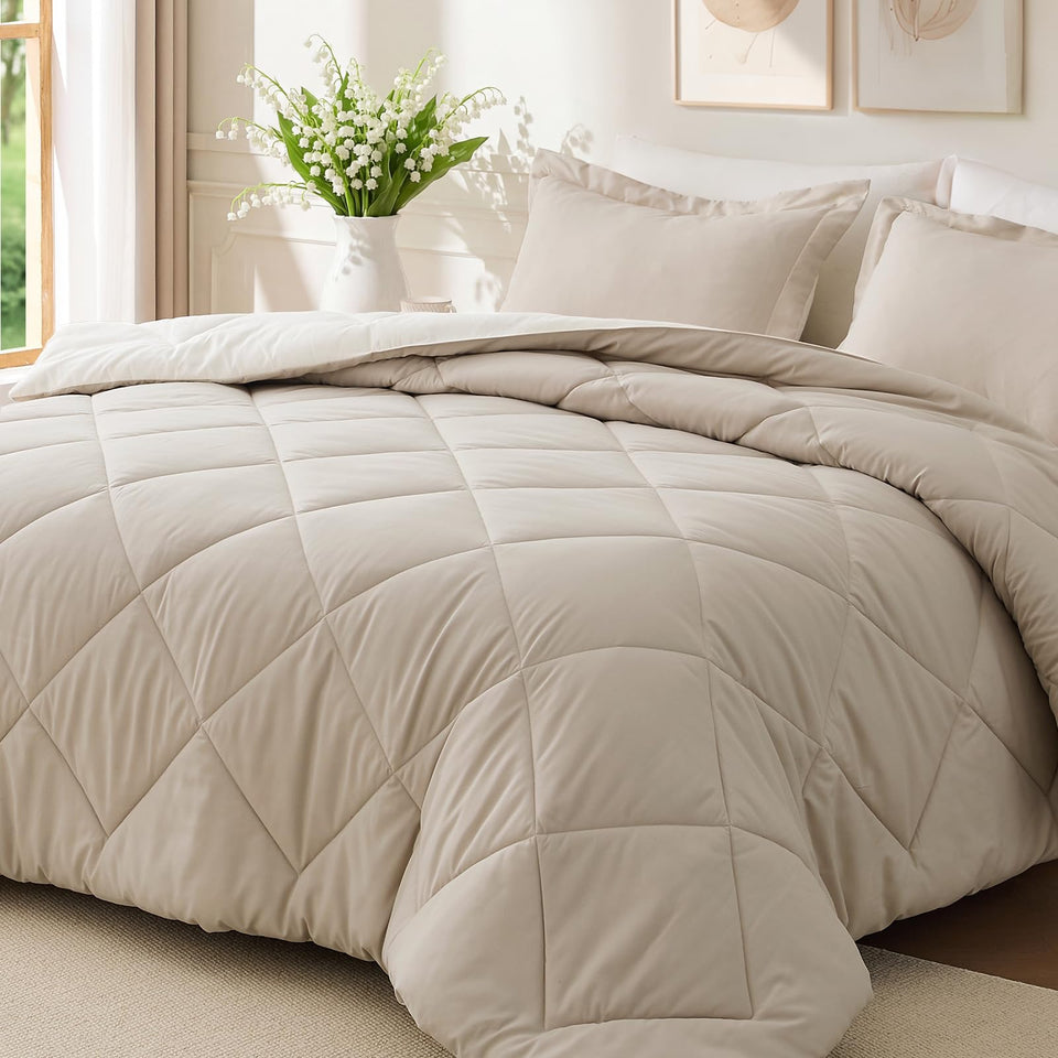 JOLLYVOGUE king size comforter set with soft microfiber for restful nights