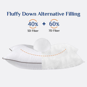 JOLLYVOGUE King Size Pillow loft demonstration after unboxing