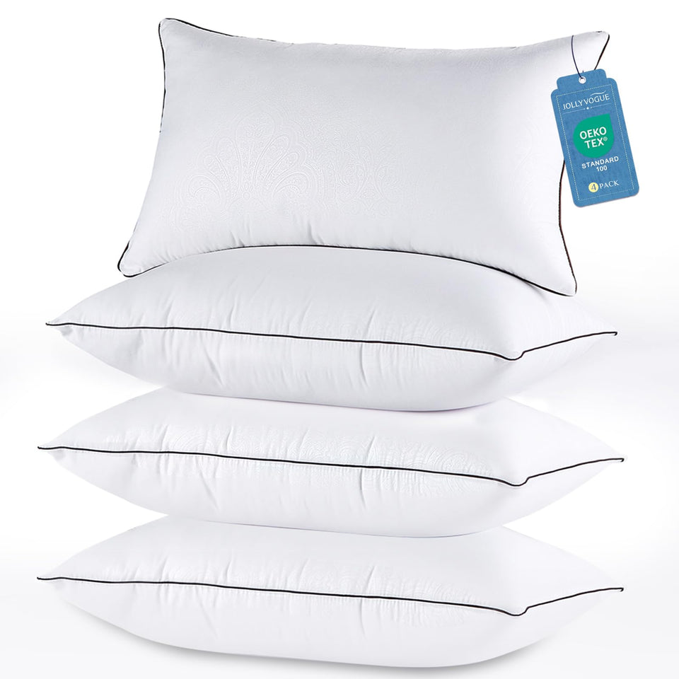 JOLLYVOGUE King Size Pillow top view with generous loft for all sleep positions