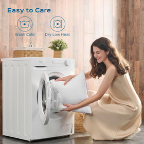 JOLLYVOGUE machine washable pillows simplify care and longevity.