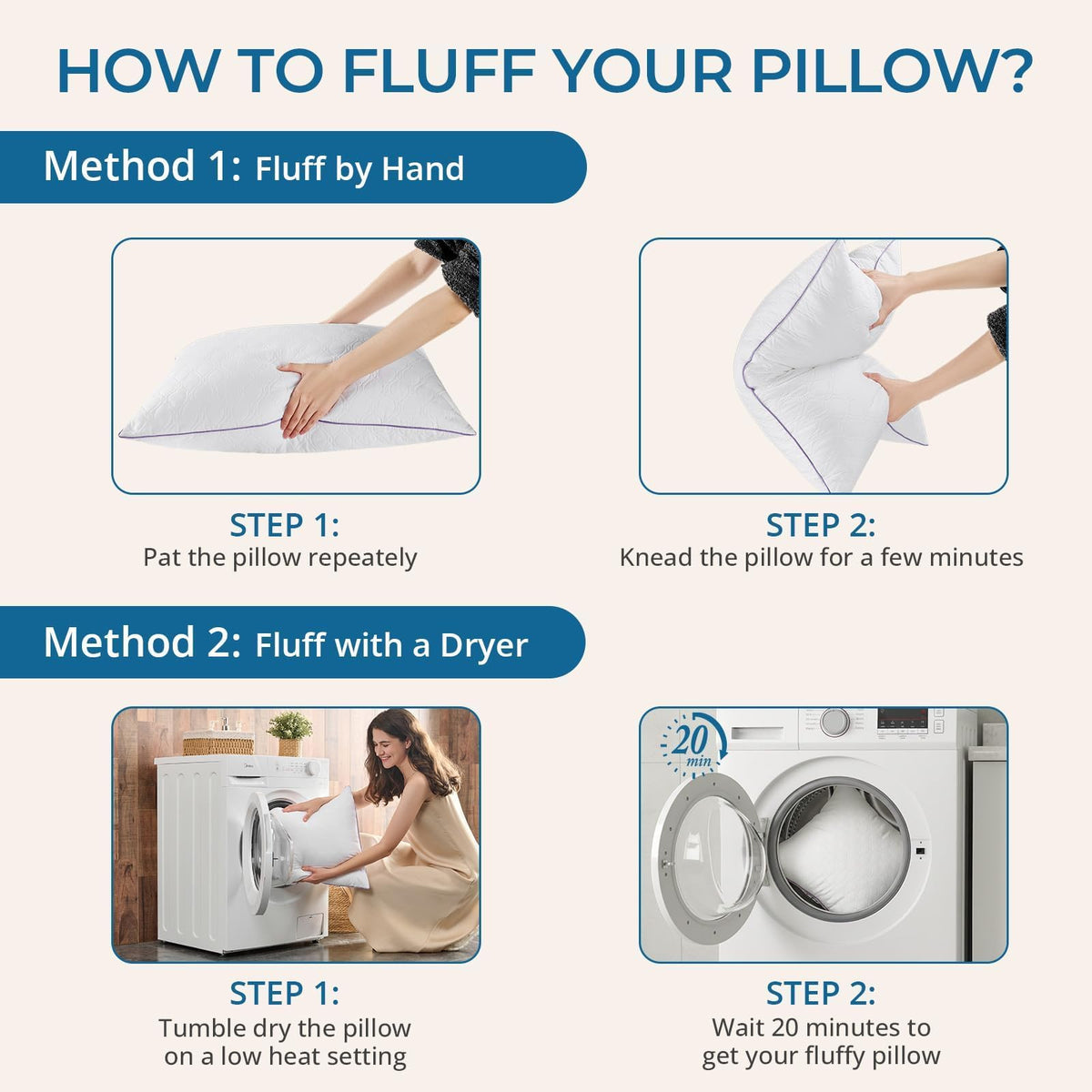 JOLLYVOGUE pillows double-layer padding for durable comfort