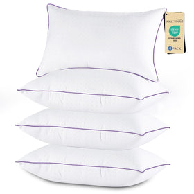 JOLLYVOGUE standard 4-pack pillows provide plush hotel-grade comfort for any bed.