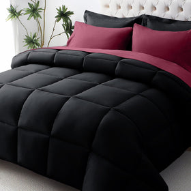JOLLYVOGUE Queen Comforter Set packaging showcases easy bed-in-a-bag setup