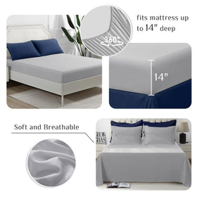 JOLLYVOGUE queen pillowcases with envelope closure for easy pillow changes