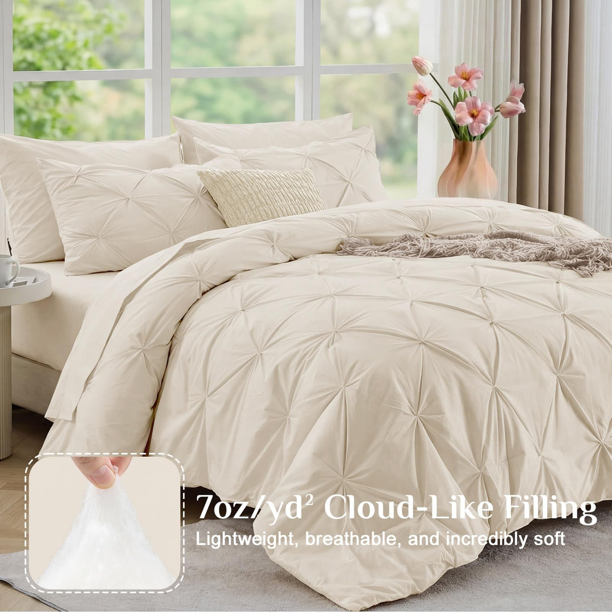 JOLLYVOGUE queen pillowcases provide soft touch and wrinkle resistance