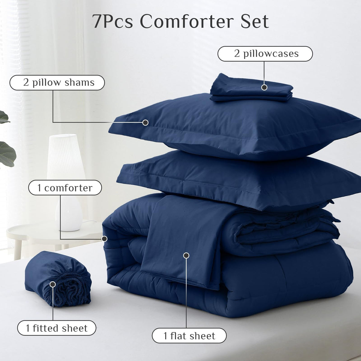 JOLLYVOGUE Queen pillowcases and shams envelope closure easy pillow refresh