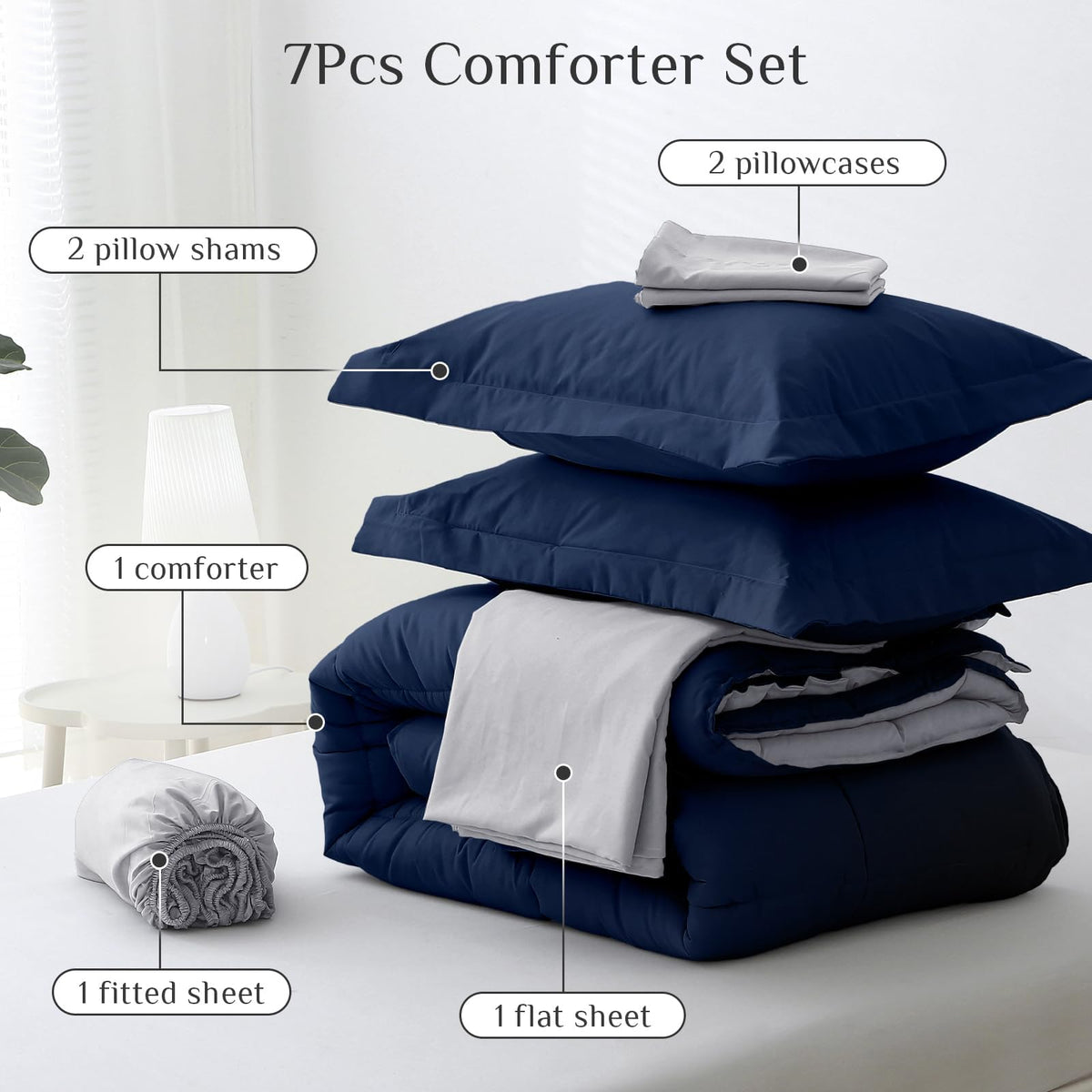 JOLLYVOGUE queen pillow shams with neat stitching for a coordinated look
