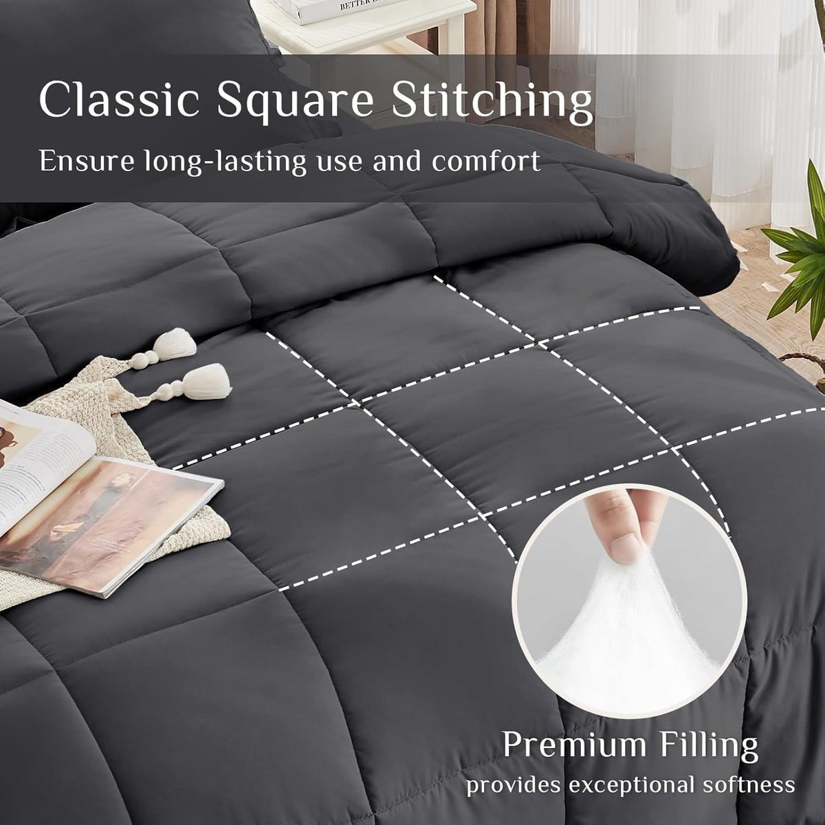 JOLLYVOGUE twin bed-in-a-bag items layout shows full set.
