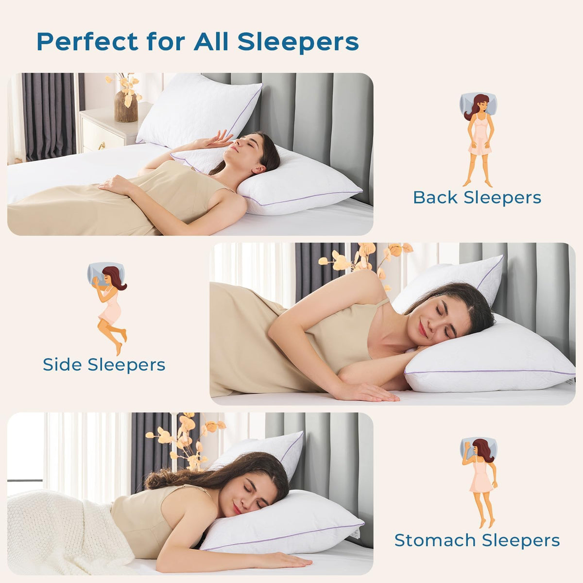 JOLLYVOGUE vacuum-sealed packaging keeps pillows compact and fresh.
