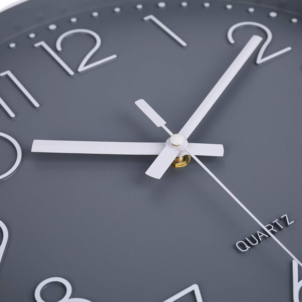 jomparis 16inch gray wall clock bedroom night use without noise