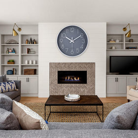 jomparis 16inch gray wall clock living room display complements modern decor