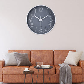 jomparis 16inch gray wall clock office desk placement boosts focus