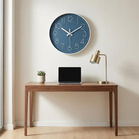 jomparis blue wall clock hanging hook demonstrates easy installation.