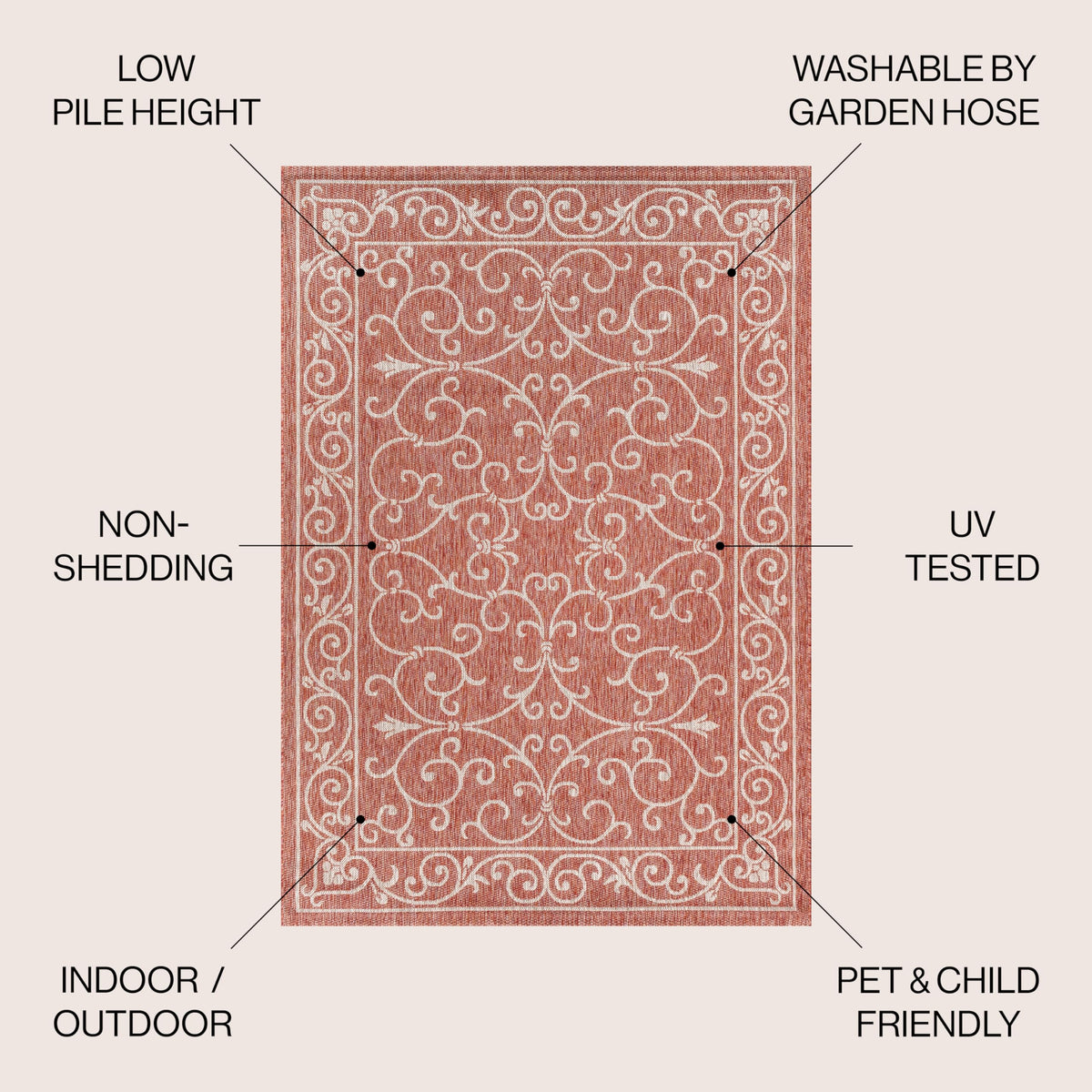 Jonathan Y Charleston textured weave adds color and dimension to any porch