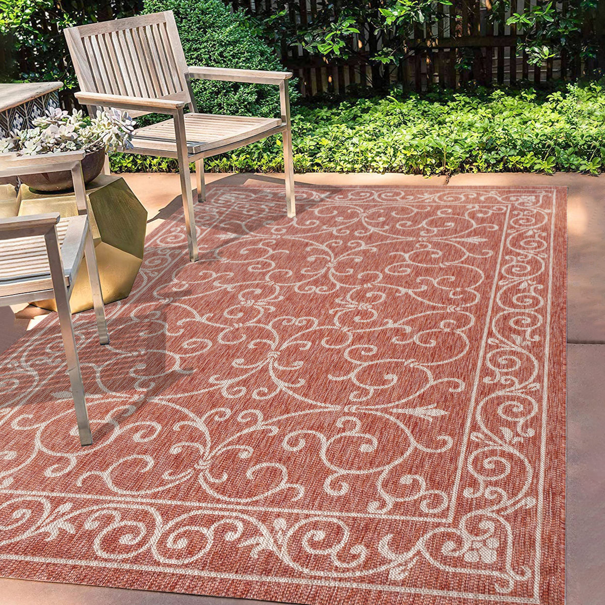 Jonathan Y flatweave polypropylene rug for high-traffic areas with easy cleanup