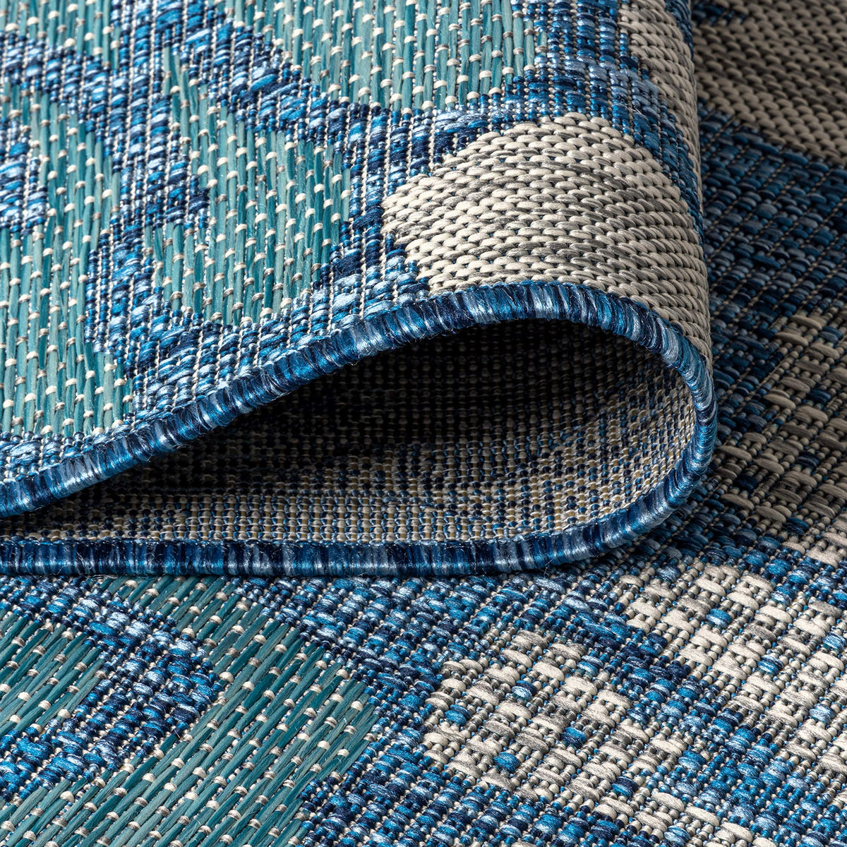JONATHAN Y stain-resistant rug resisting UV fading for lasting color outdoors.
