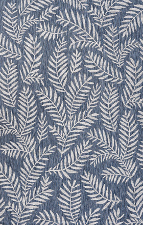 Jonathan Y mingled navy-cream texture adds tropical style to rooms.
