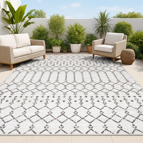Jonathan Y Ourika Moroccan geometric rug 8x10: outdoor-ready for high-traffic patios.