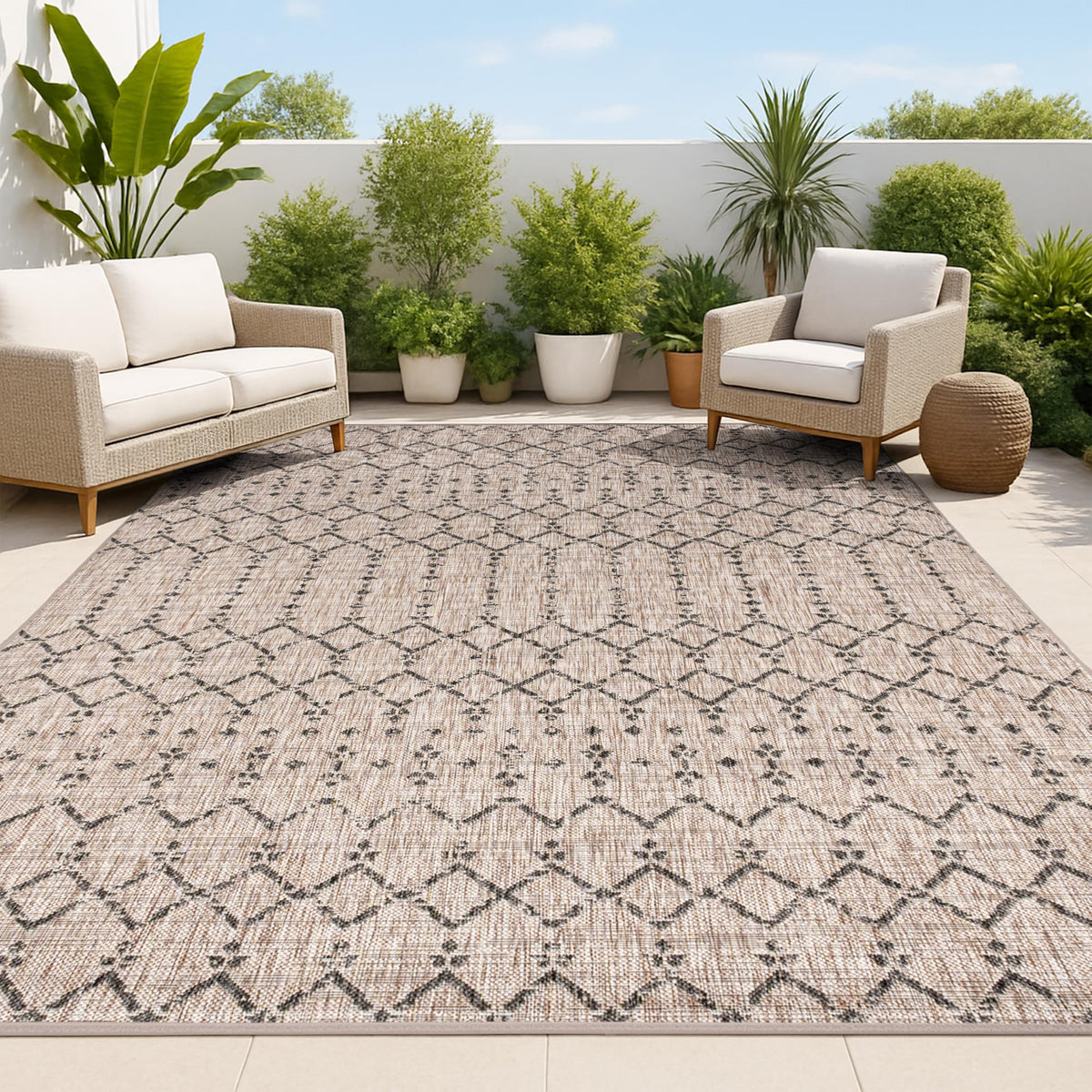 Jonathan Y Ourika textured weave closeup showing durable outdoor fibers