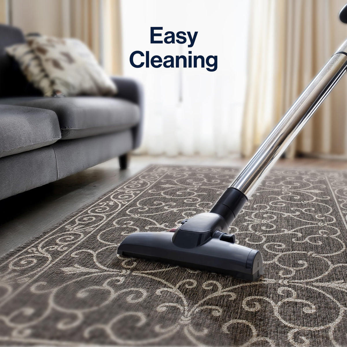 Jonathan Y pet-friendly rug resists dirt and simplifies maintenance.
