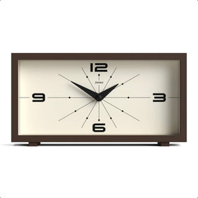 Jones Clocks Odeon desk clock front view with retro charm for shelves
