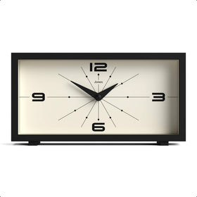 Jones Clocks Odeon desk clock front view ideal for shelves.