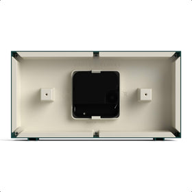 Jones Clocks Odeon Desk Clock green accent for modern interiors.
