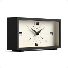 Jones Clocks Odeon dial detail highlights retro face for stylish timekeeping.