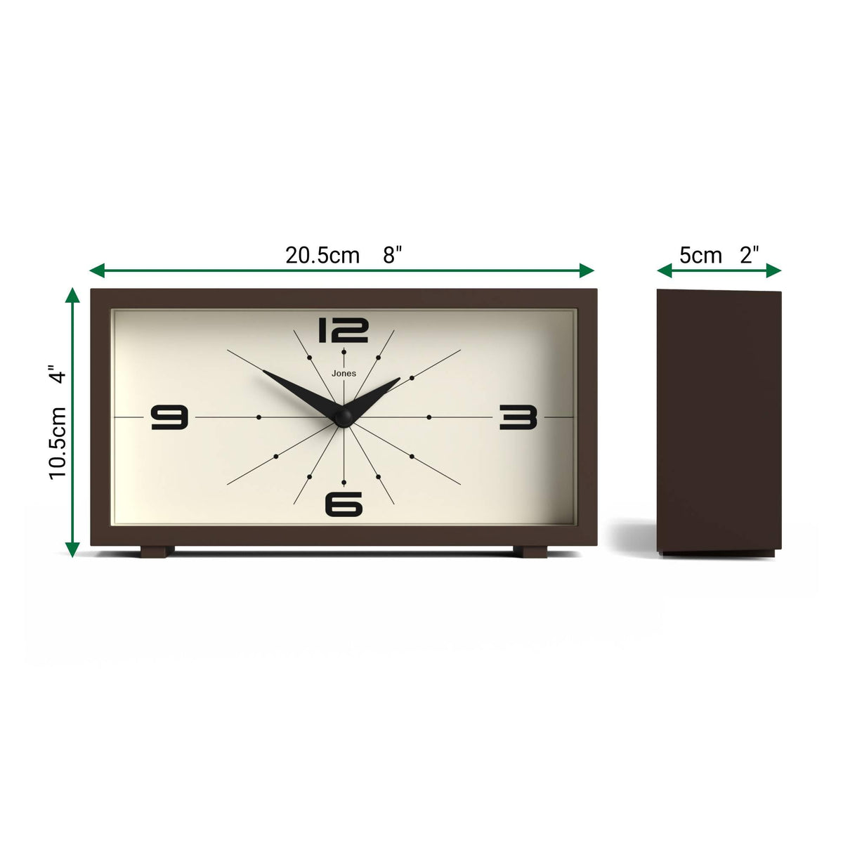 Jones Clocks Odeon glass lens detail highlighting clear view