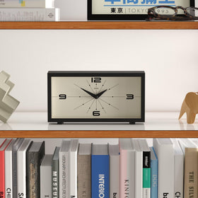 Jones Clocks Odeon matte acrylic case close-up emphasizes contemporary finish.