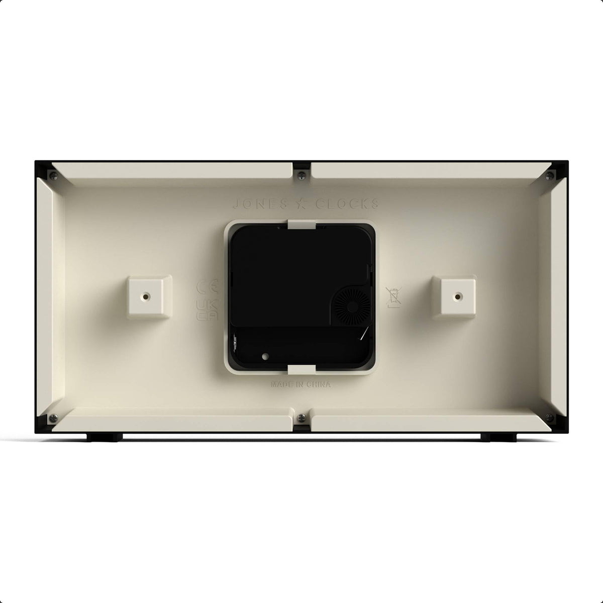 Jones Clocks Odeon sideboard display complements modern interiors.