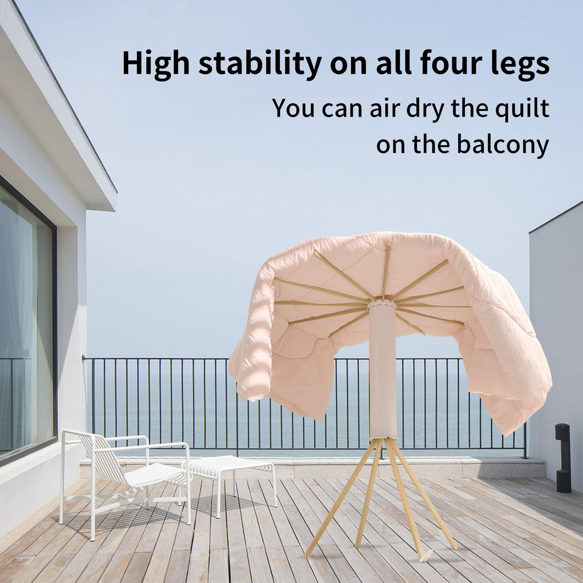 Ideal for indoor laundry and balcony drying routines with JOOM rack.