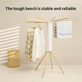 JOOM four-legs drying rack extended, featuring 16 rods and strong support.