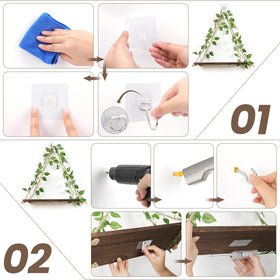 JOPSTDI two-piece shelf idea for plants and collectibles
