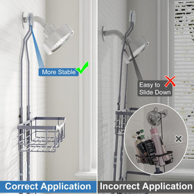 Joqixon hanging caddy with anti-slip hooks stays steady