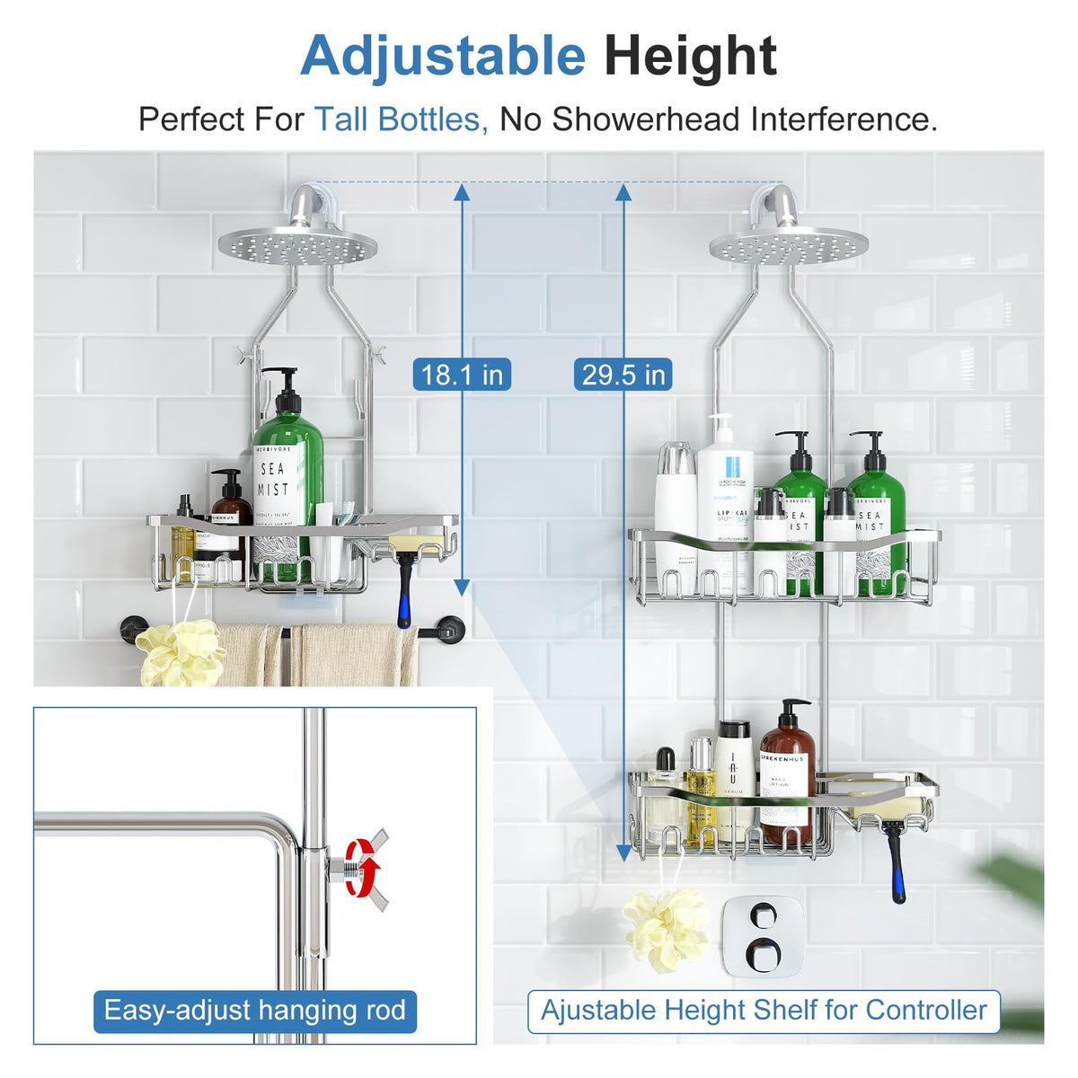 Joqixon rustproof stainless steel construction resists moisture and corrosion.