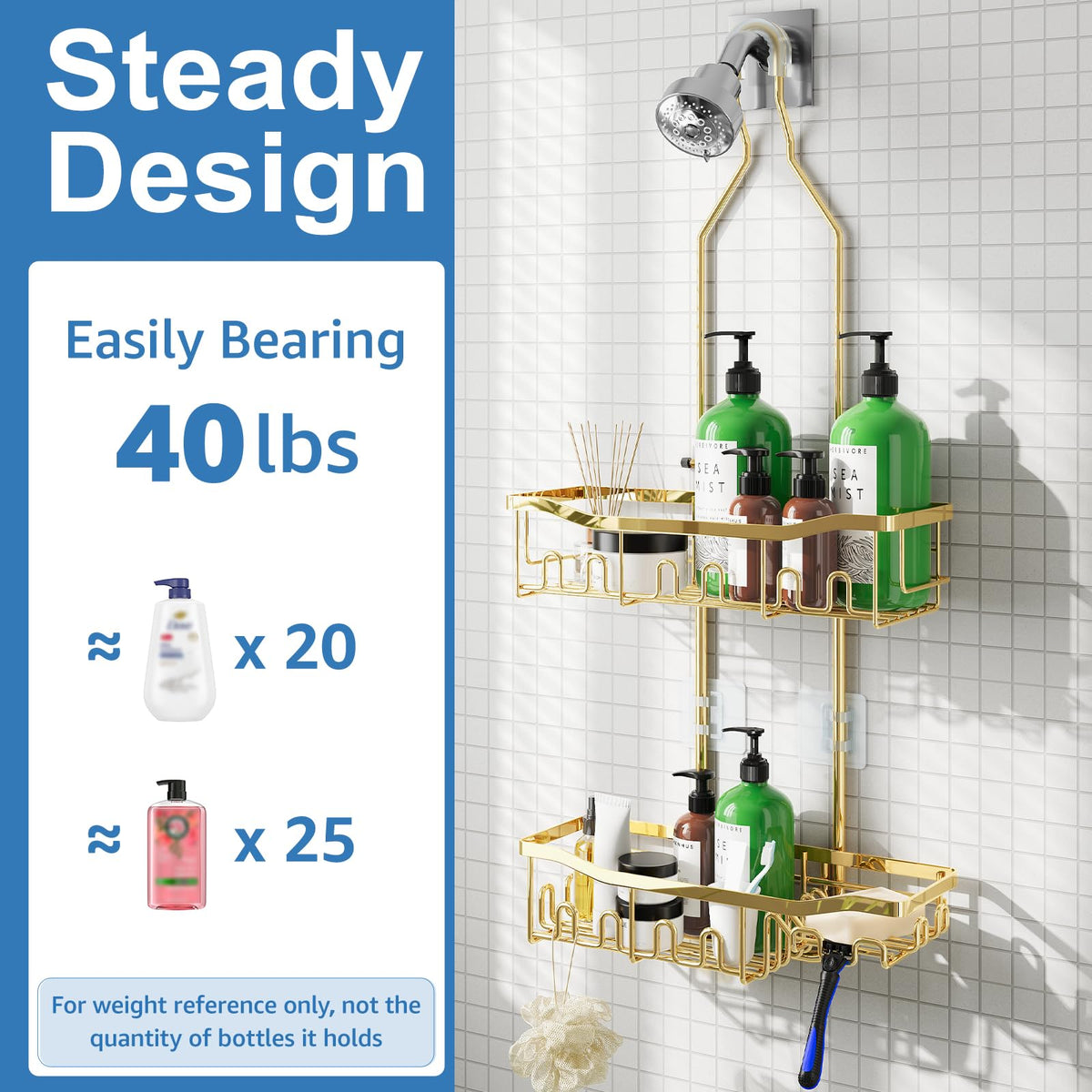 Joqixon shower caddy soap and razor holder keeps essentials accessible.