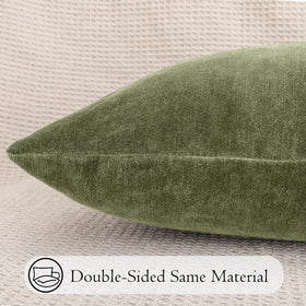 JoraLion chenille lumbar pillow cover hidden zipper for a neat look