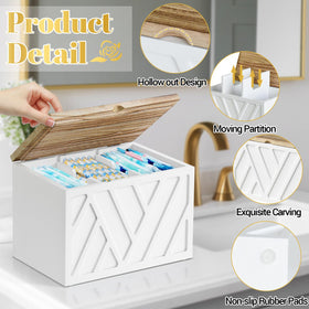 Jorkol compact organizer top groove holds phone and jewelry.