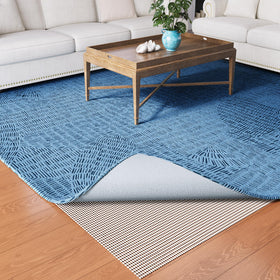 Jorvila quiet-room benefit shows reduced footstep noise on hard floors.