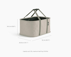 Joseph Joseph Hold-All rigid base keeps shape during use.
