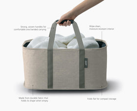 Joseph Joseph Hold-All woven handles enable comfortable transport.