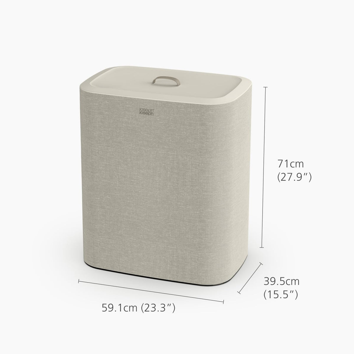 Joseph Joseph Tota Trio three-compartment design helps separate fabrics efficiently.
